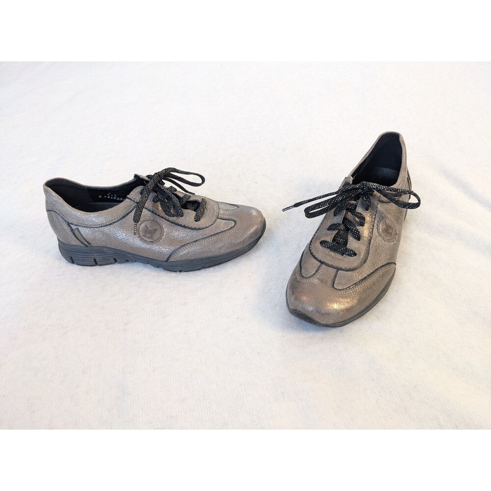 Mephisto Runoff Air Jet System Athletic Metallic Leather Shoes Womens 6.5